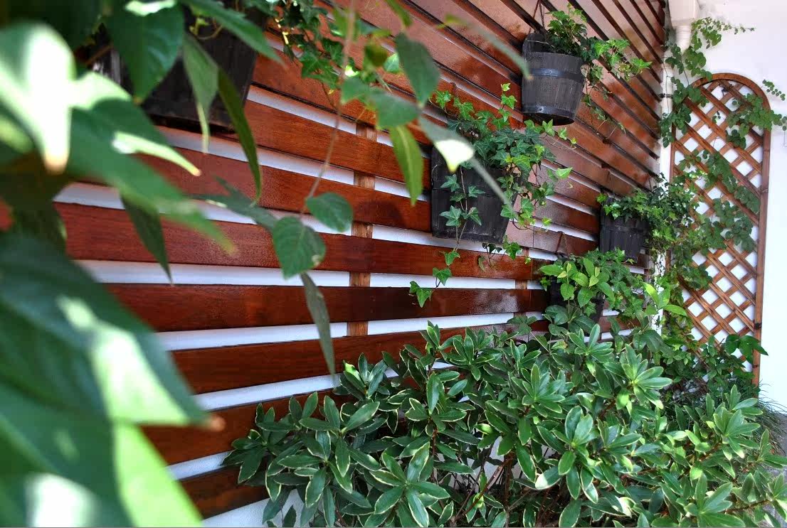 进口菠萝格大型阳台墙饰户外室外实木防腐木地板 可定制 - 花园集