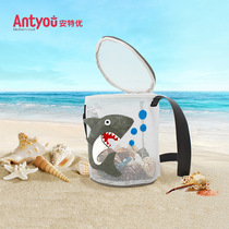Childrens cute three-dimensional beach toy storage bag baby crossbody playing sand small backpack portable multifunctional zipper bag