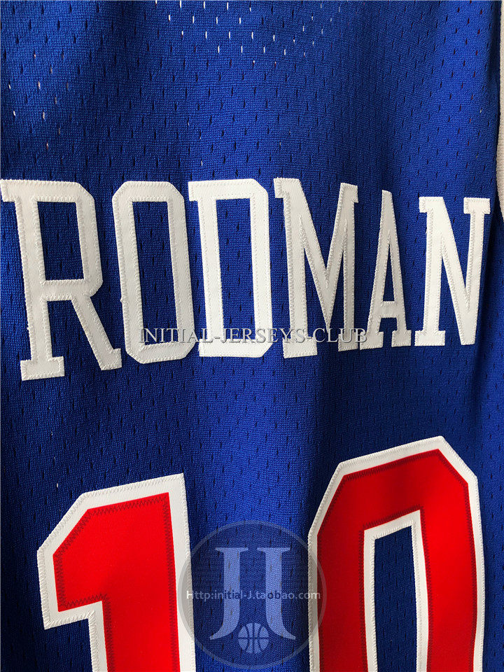 mn 罗德曼 dennis rodman 活塞队 8889赛季 复古 sw球迷版 球衣