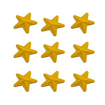 PVC Velcro Gold Star Lucky Star Waterproof Backpack Sticker Mini No Wash Patch Personality Patch