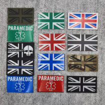 3D laser cutting reflective armband IR Infrared patch UK flag Velcro stamp PARAMEDIC rice flag