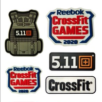 3D outdoor tactical vest badge PVC rubber Velcro sports armband CrossFit badge patch
