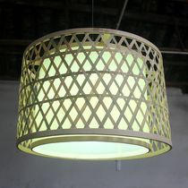 Chinese antique cylindrical bamboo lantern restaurant Chandelier Creative bamboo lampshade Tea House hotel lamps