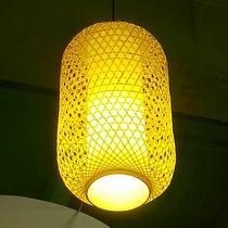 Hand-woven bamboo lantern pastoral personality restaurant chandelier Teahouse Zen lighting fixtures country bamboo lampshade