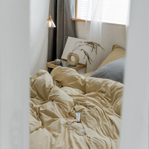 Knitted vegetarian colour full cotton four sets ultra gentle geranium cotton soft close-bed linen bed hat bedding