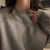 Simple double necklace female ins hip hop cold wind light luxury niche design sense temperament accessories exquisite choker