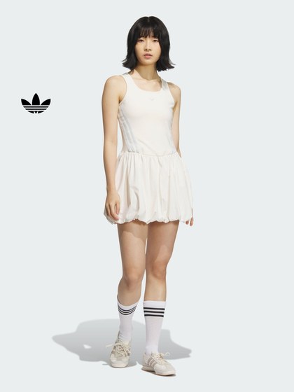 여성용 봄과 여름을위한 클래식 3 스트라이프 소매 소매 꽃 봉오리 드레스 New Adidas Adidas 공식 Trifolium 여성용 봄과 여름을위한 클래식 3 스트라이프 소매 소매 꽃 봉오리 드레스 New Adidas Adidas 공식 Trifolium