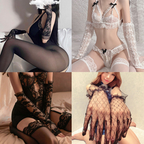 Lace gloves fun underwear accessories gloves bride lace glove uniform accessories fishermenet handsleeve mesh