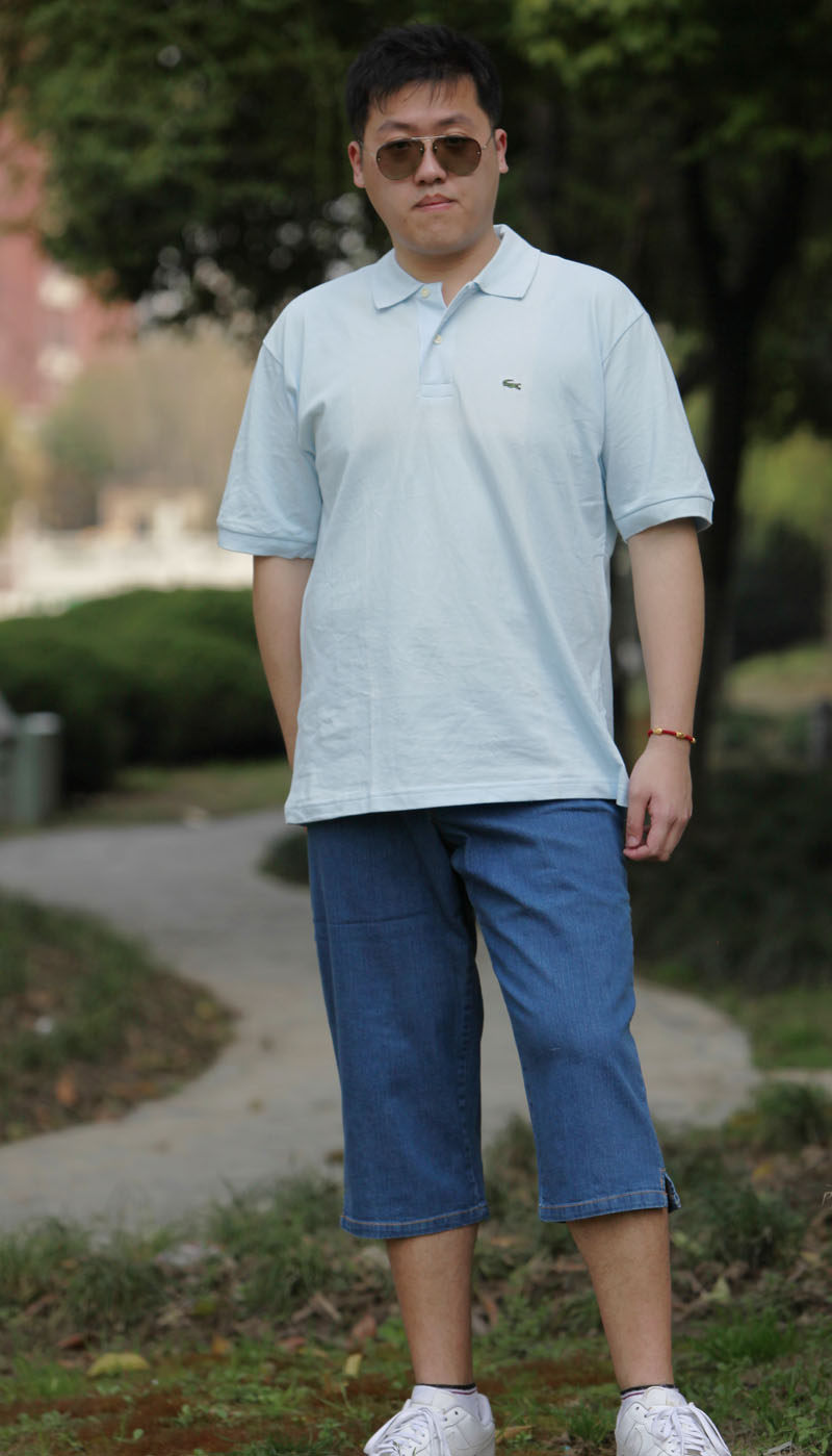 2尺5-4尺5加肥加大码肥佬胖哥超特欧版xxxxxl牛仔春夏 blus七分裤_7折