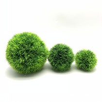 Fish tank landscaping simulation grass ball green ball simulation grass ball decoration grass ball plastic ball display fish and shrimp to avoid Cave