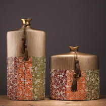 New Chinese ceramic decal vase creative soft home decoration living room TV cabinet porch model room ornaments