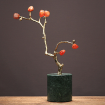 New Chinese style agate branches ornaments home living room Model Room soft decorations porch art furnishings home accessories