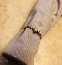 Niche light luxury low-key gorgeous limited custom OPO OPO OPO Opal diamond 14K gold ring