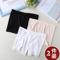 Modal white anti-light insurance pants summer lace lace leggings shorts thin safety pants womens interior