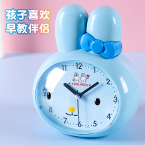 Cute Cartoon Rabbit Alarm Clock Bedroom Children Wake Theolober Students Special Desktop Alarm Bells Boys Get Up The Clock