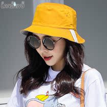 Hat female spring and summer double-sided visor wild fisherman hat travel foldable sunscreen sun hat Leisure basin hat female