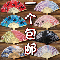 Japanese wind fan Japanese cat cat cat cat cat Cat BAO WEN cherry blossom wave summer fan