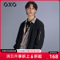 GXG Men's Mall Same Style Black Pilot Baseball Collar Trendy Jacket Jacket for Men Spring Autumn 2021 Hot Sale