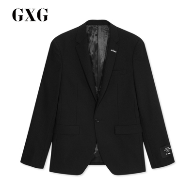 GXG男装 2018秋季商场同款时尚潮流西服黑色西装外套男#GA113577E