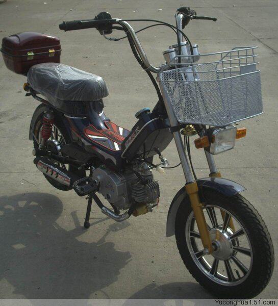 小迷你带尾箱35cc四冲程带脚踏燃油助力车自行车摩托车