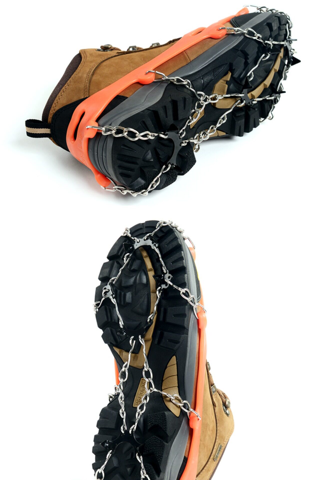 户外登山冰爪防滑鞋套 男女冬季雪乡旅游雪地冰抓8齿雪爪鞋钉链