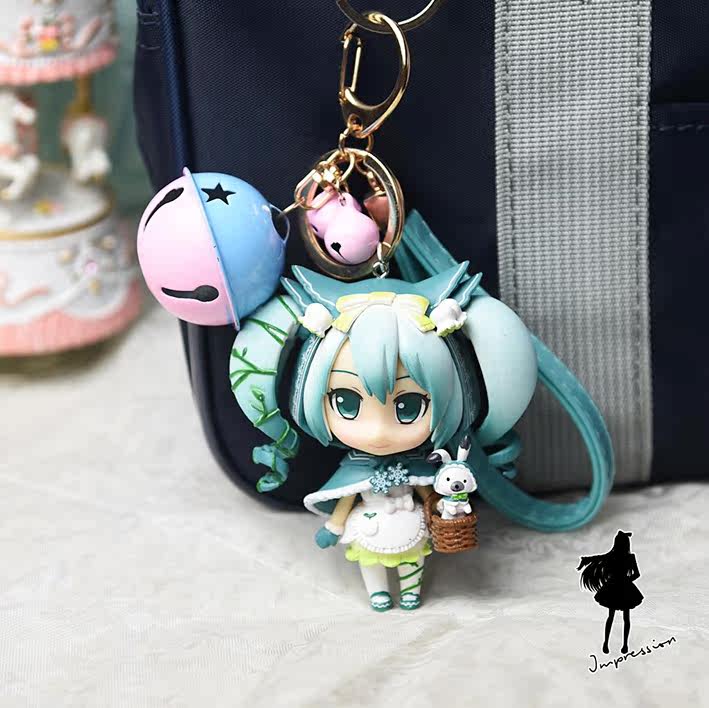 动漫卡通钥匙扣 初音未来钥匙链钥匙圈 miku挂件挂饰 可爱饰品_7折