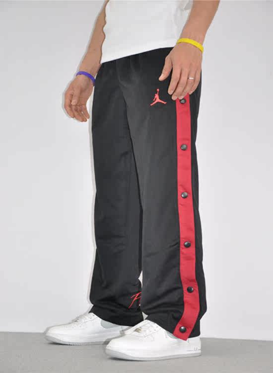 男士运动服 篮球训练全开扣裤 春秋薄款秒脱运动长裤 排扣裤运动