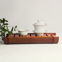 Kung Fu tea set Taiwan water storage tea table boat type bamboo dry bubble tea tray household solid wood mini tray Tea Sea