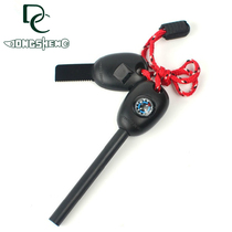 survival compass Lifesaving whistle Flaming magnesium rod Solid sandwich flintstone magnesium strip