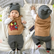 Baby Girl Nets Red Boy Clips Cotton Waistcoat Autumn Summer Clothing External Suit Warm Vest Mens Baby Summer Clothing