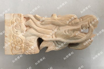 Dongyang wood carving ancient building faucet Tilted head stigma pavilion corner decorative solid wood machine carving Hand carving Three-dimensional carving faucet