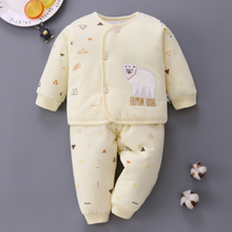 Baby cotton coat suit thickened winter clothing 0-3-6 months baby thermal underwear quilted jacket newborn clothes winter