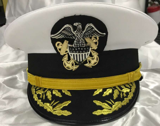 美国正品海军帽美国空军大盖帽机长大盖帽船员制服高档美军大盖帽_双