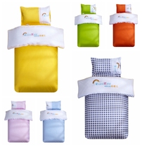 Park bedding Kindergarten quilt three-piece cotton nap with core six-piece custom LOGO yellow green blue solid color