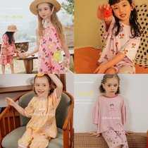 Special price Little Black Toy girl Home Home Clothing Spring Summer Thin girl Modale sleepwear dress Little Black Toni Home clothes