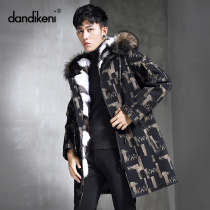  Parker clothing mens winter new mid-length fox fur hair liner one-piece youth tooling fur coat jacket