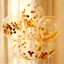 5 ins Net red transparent sequin balloon string wedding wedding room layout birthday party 100 days decorative balloon sequins