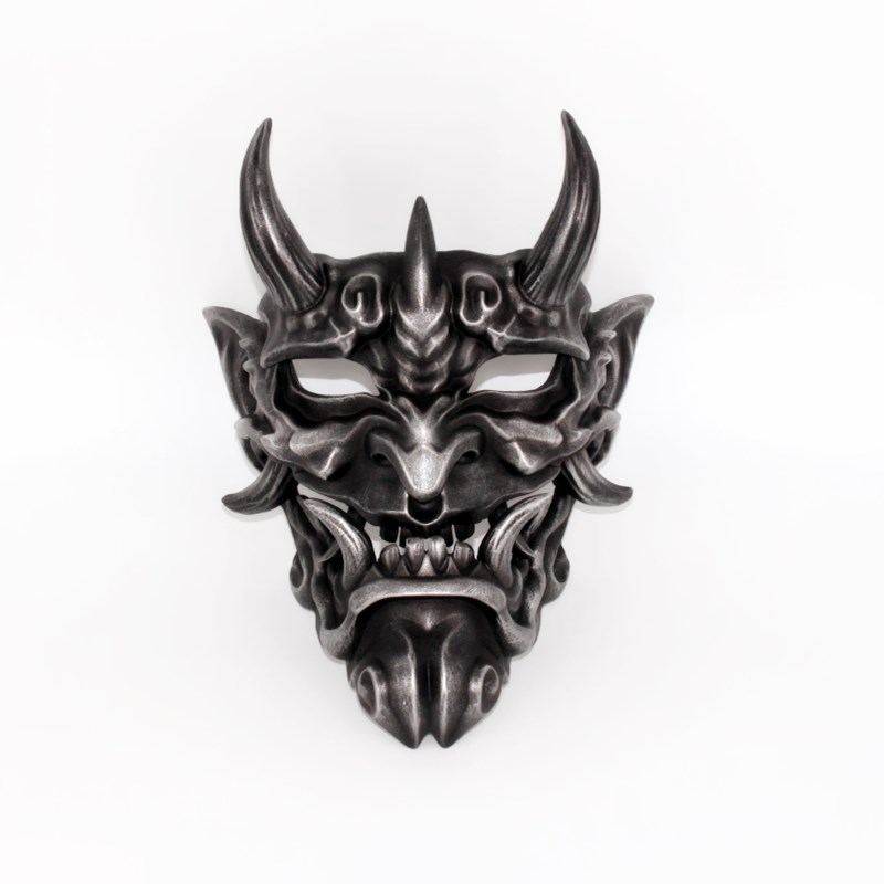 赤武般若面具日系能剧能面树脂挂饰恶魔獠牙小面鬼脸面具鬼屋道具