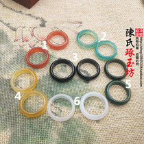 Manau jade ring rings DIY handmade accessories Perring small ring ring Multi-color ring flow Soyupeti Ring hanging ring