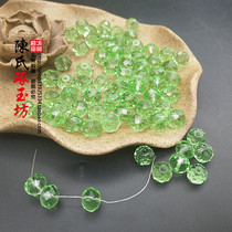 DIY handmade accessories Loose beads Light blue hand string bracelet with beads Drop earrings Pendant with beads Multi-edge loose beads