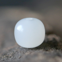 Natural Hetian Jade old type beads lamb white jade beads Qinghai jade beads single diy bracelet necklace with beads