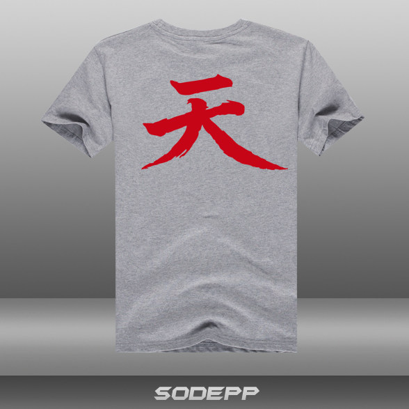 【sodepp】街头霸王暗杀拳豪鬼天字街霸男短袖t恤衫全棉夏装圆领