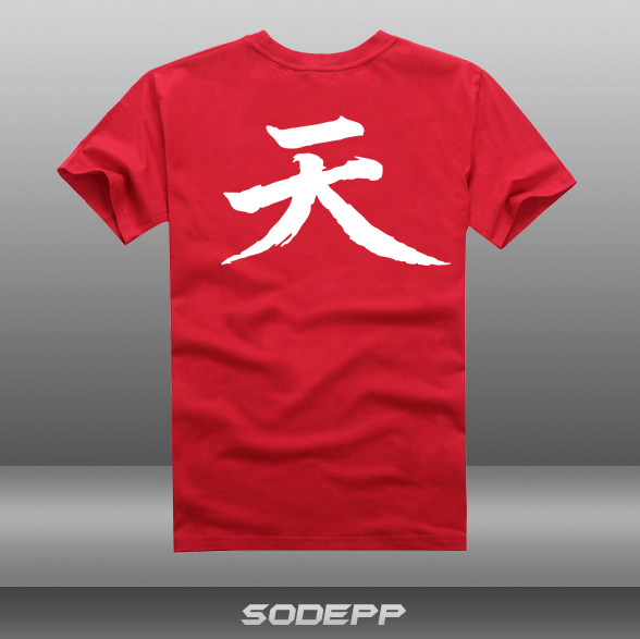 【sodepp】街头霸王暗杀拳豪鬼天字街霸男短袖t恤衫全棉夏装圆领