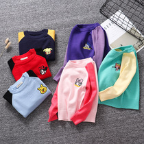 Spring Money Pure Cotton Thread Sweater Boy Sweater Boy Girl Baby Hooded Striped Cardiovert Sweater Pure Cotton Baby Dress