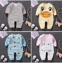 Autumn Children Harvest cartoon Long sleeves Princess Conjoined clothing Combed Cotton Long Sleeve Climbing Clothes Out Of Conjoined Clothes