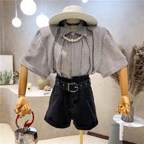 Korean casual shirt small man fat woman 2021 summer new retro design niche sunscreen shirt