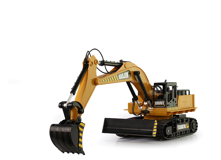 仿真动作遥控挖土机履带挖掘机玩具车男孩工程车模型推土儿童礼物