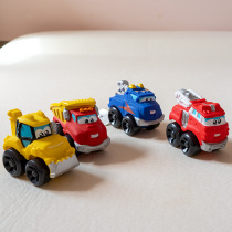 Childs Baosoft gel engineering car hand-push Q version fire truck sturdy and resistant to 1-2-3-year-old baby toy