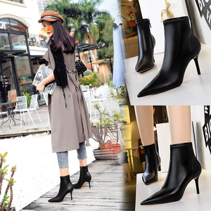 8788-2 the European and American fashion contracted wind thin boots thin and sexy high-heeled tines nightclub show thin
