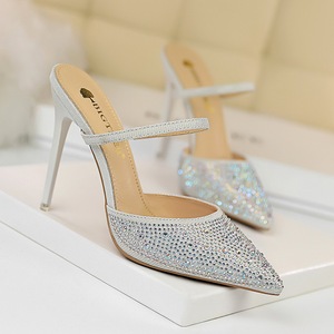 86-20 han edition high-heeled shoes with light colored diamonds for women's shoes is fine pointed mouth with rhines